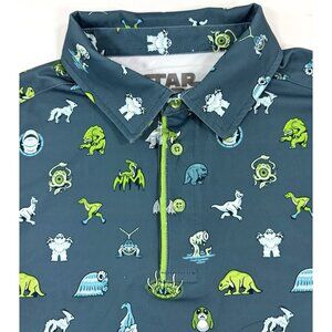 RSVLTS Breakfast Balls Polo Shirt Mens Medium Star Wars Encyclopedia Galactica